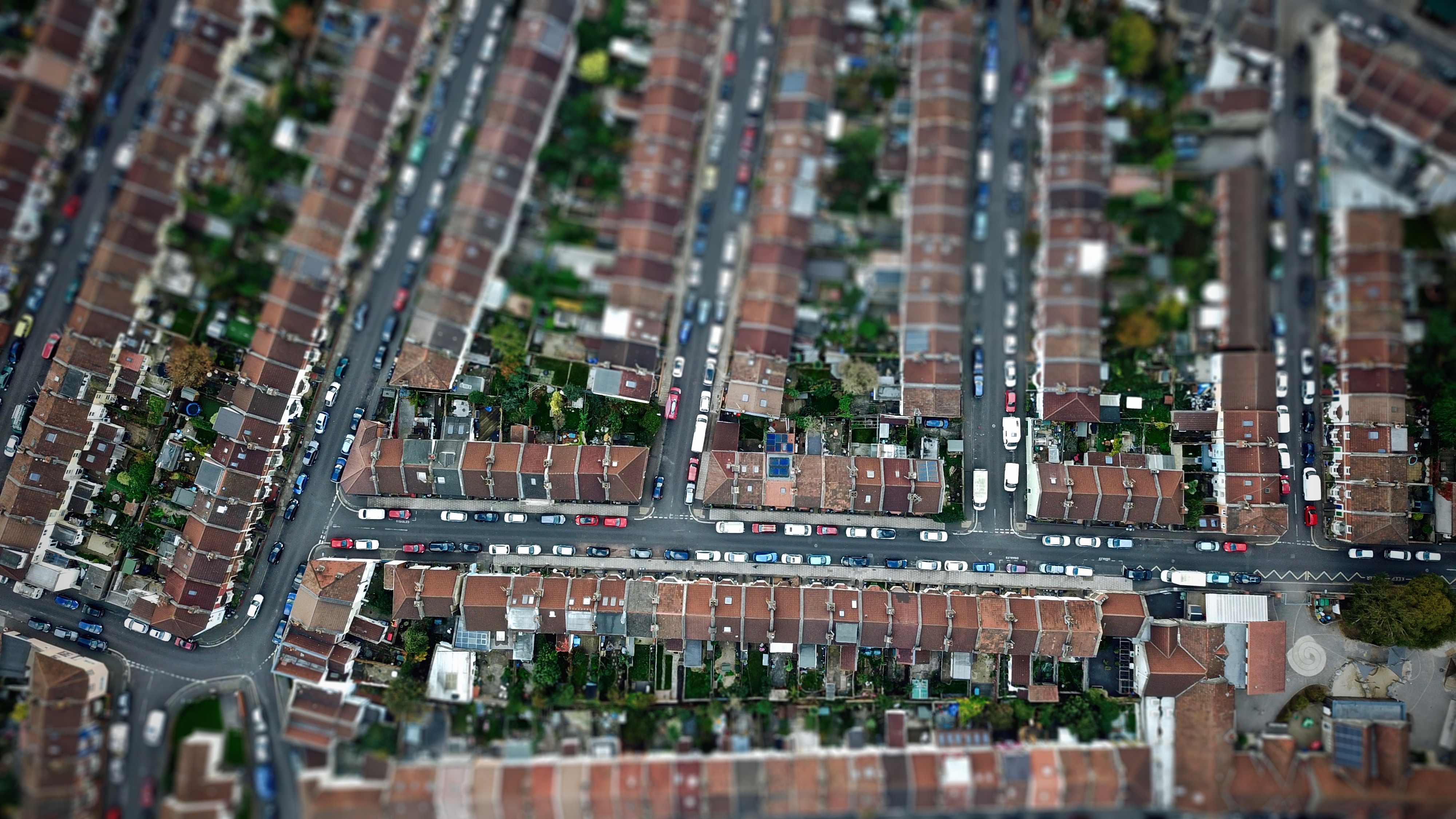 ariel street view of houses