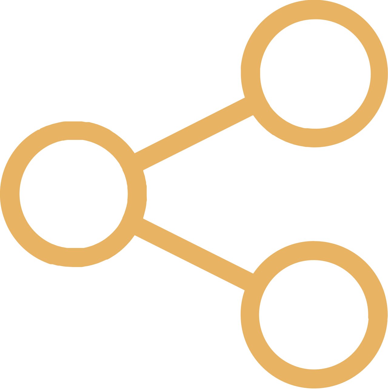 Digital graphic of three circles linked