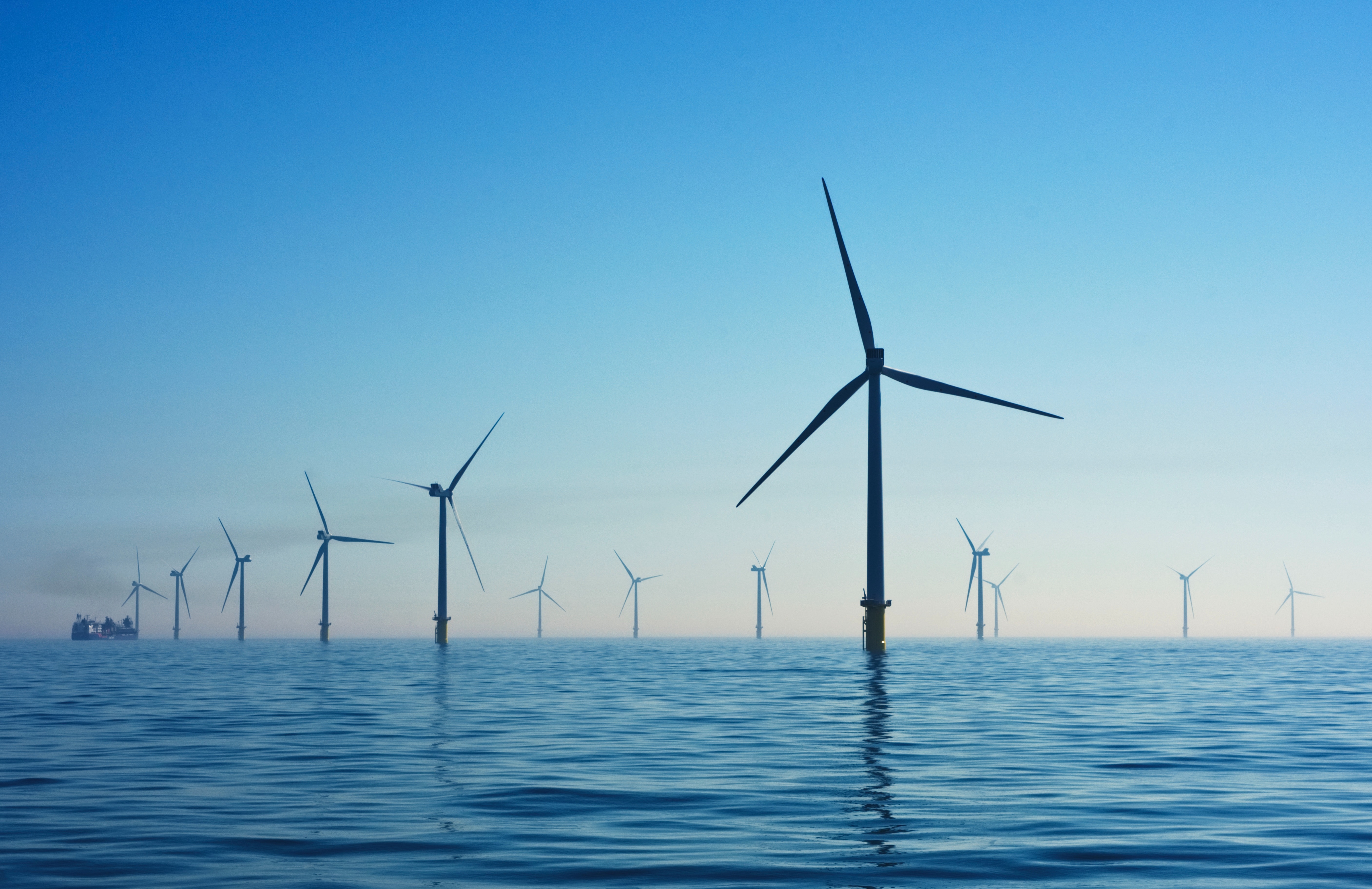 Wind turbines in the sea